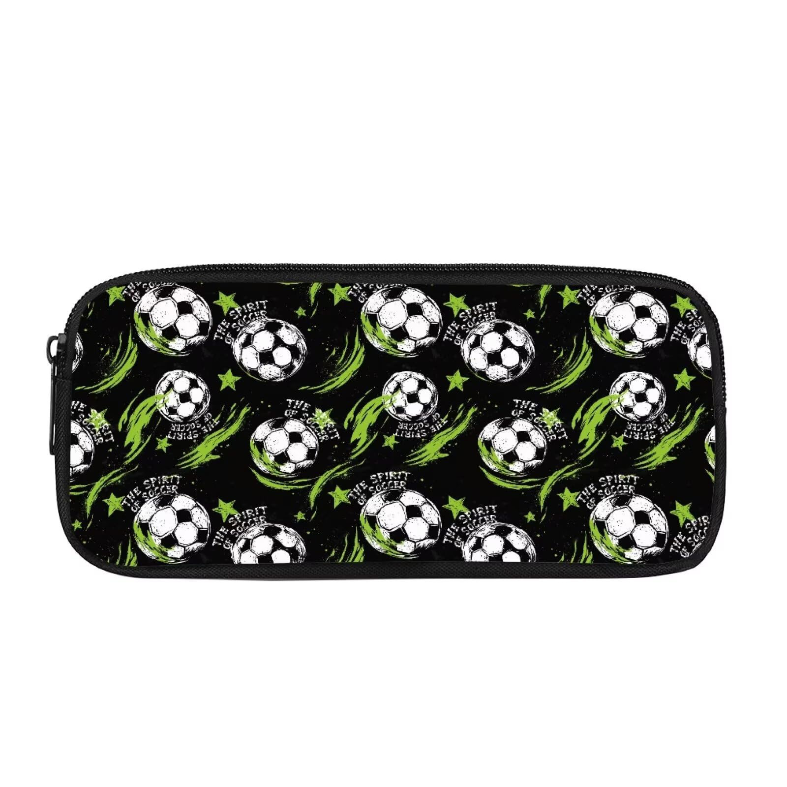 Showudesigns Football Pencil Case for Boys Age 5-8 9-10 11-12 Kids Pen Pencil Bags Zipper Portable Storage Pouch Office Organizer Soccer Secondary School Supplies Stationery — image 1