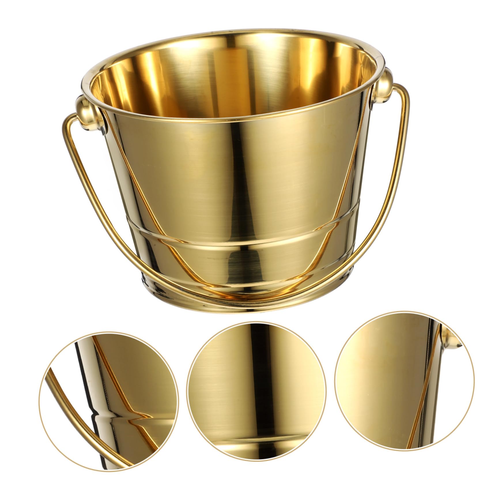 Zerodeko 5stücke Edelstahl Eiskübel Mit Griff Robuster Ice Container Für Getränke Für Partys Und Veranstaltungen Doppelwandig Stilvolles Design Für Wein Sekt Und Mehr
