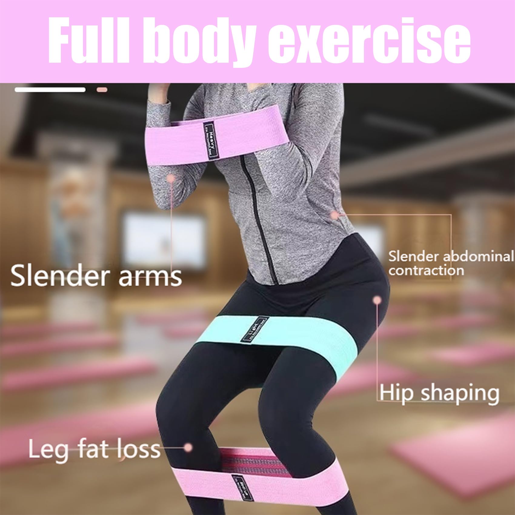 Generisch Pilates Equipment, Pilates Ring and Ball Set: Yoga Ring, Ball, 3pcs Booty Bands, for Full-Body Toning Stretching & Strength Training