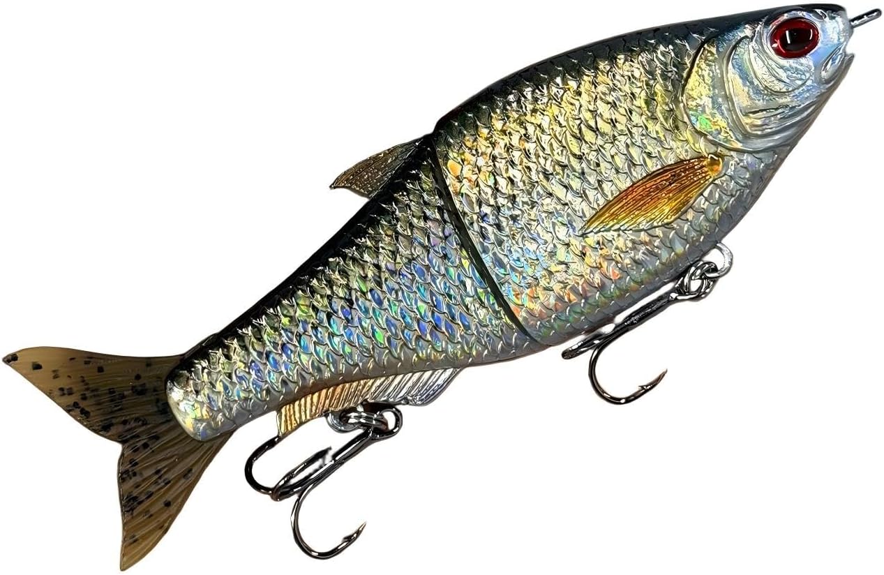 Lure Fishing Lure Glide Bait Jointed Swimbait Artificial Fishing Bait with Hooks for Bass Trout Pike Walleye