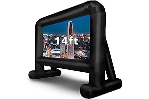 OUTTOY 14FT Airblown Inflatable Movie Screen Blow up Mega Movie Projection Outdoor Screen