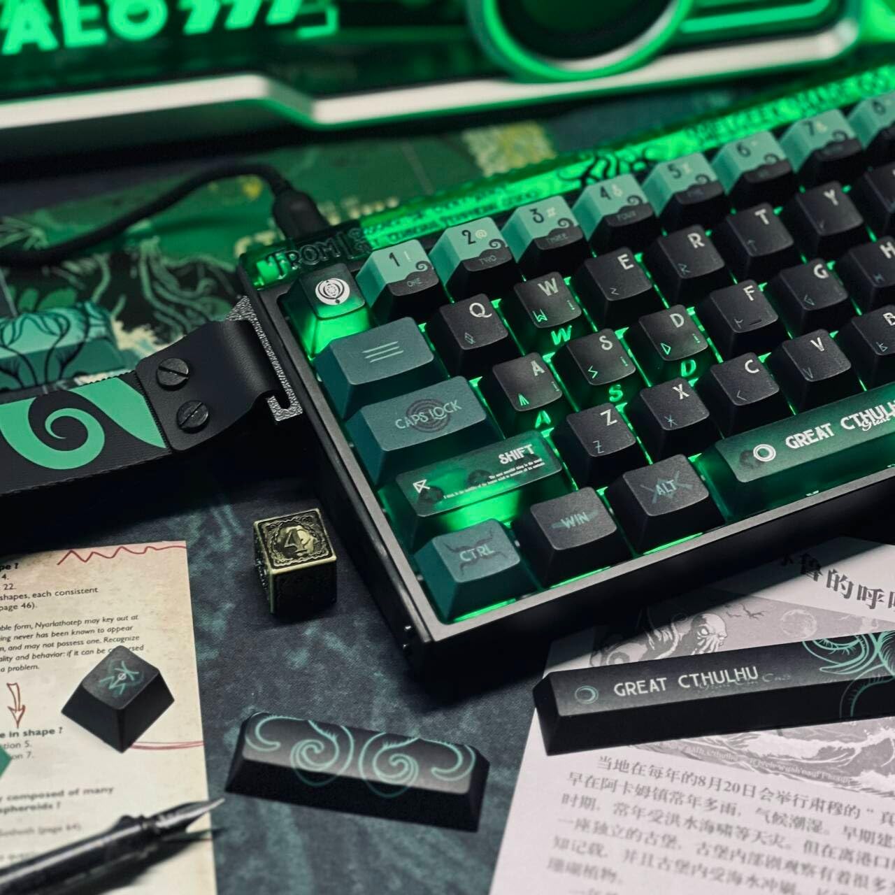 キーボード cthulhu keycaps black transparent Amazon.com: daixiahu Cthulhu Theme - Standard Opaque