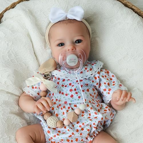 SCOM Muñecas de bebé realista Reborn Tink – Muñeca prematura de vinilo de 16 pulgadas, muñecas posables de la vida real con cuerpo de tela suave y