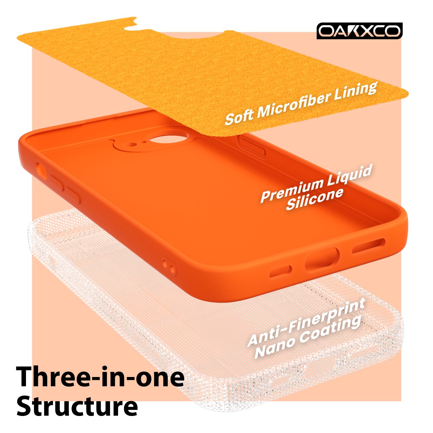 oakxco for iPhone 16 Pro Max Case Liquid Silicone, Soft Rubber Gel Elegant Aesthetic Basic Simple Cover, Cute Thin Slim TPU Matte Solid Color Plain Smooth Case for Women Girl, Light Pink — view 783