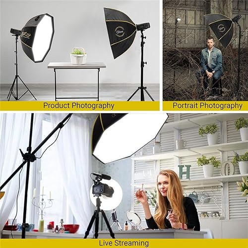 Miniatura 5 de Glow EZ Lock - Caja de luz rápida pequeña octa de 36 pulgadas, caja de luz parabólica de ocho lados que se abre y se cierra fácilmente, esta caja de