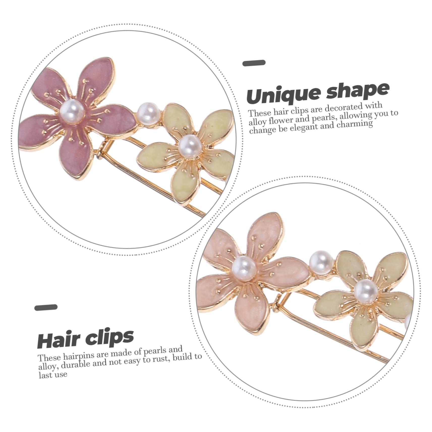 minkissy 20pezzi Fermagli Per Eleganti Metallo Con Fiori Perle Da Accessori Per Per Donne e Sposa Per Ogni Occasione e Stile Di Acconciatura