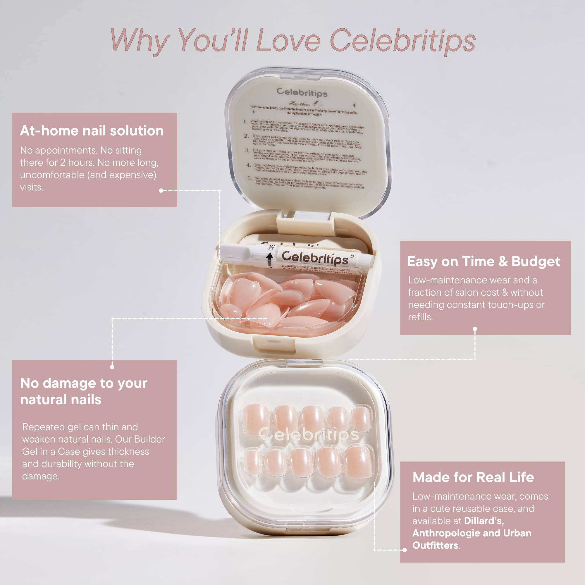 Celebritips Salon U-ltimate Extra Short Round Press-On Nails