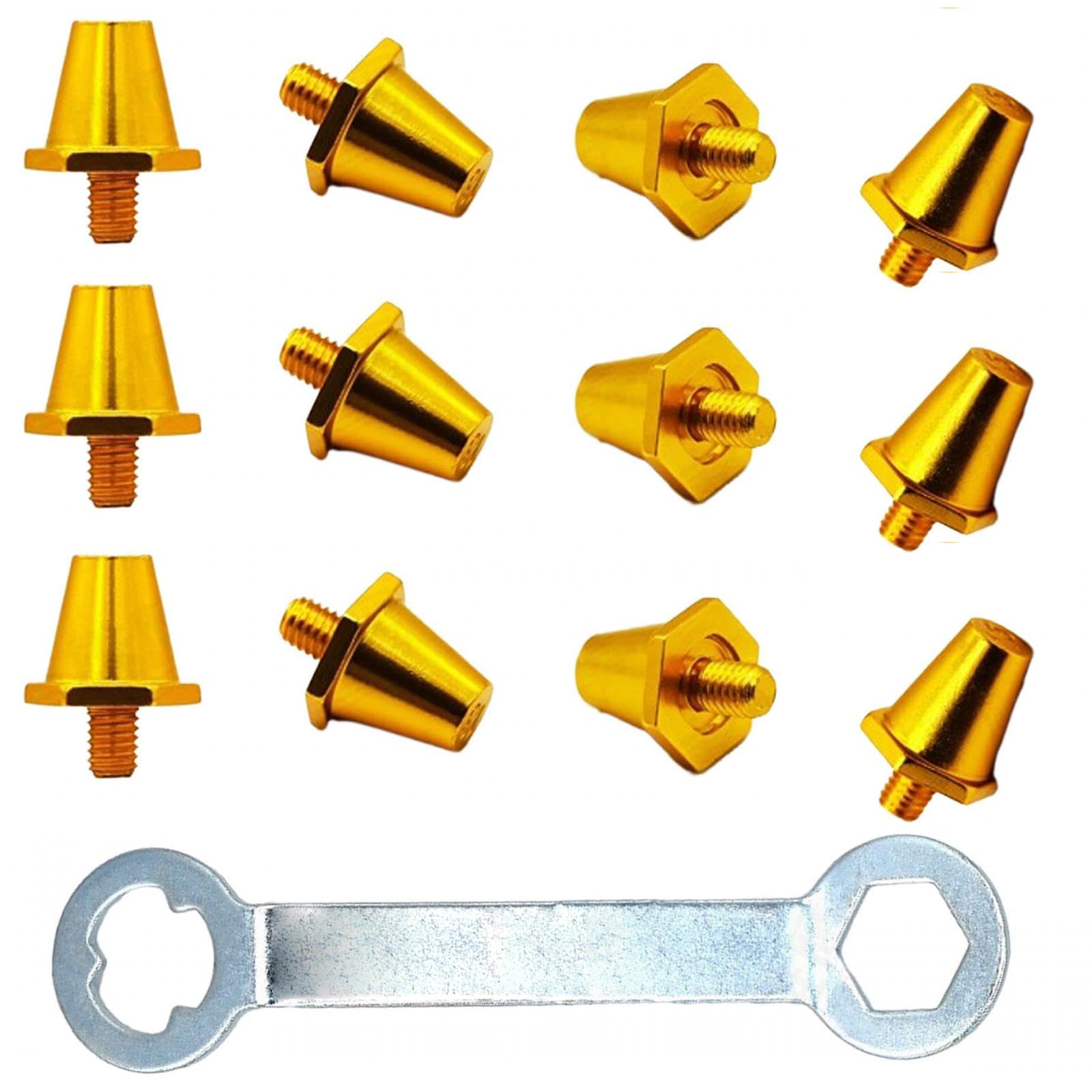 12pcs Light Weight Football Shoe Screw in Spikes Durability Corrosions Resistant Metal Cleats for Shoes Nonslip Grass Studs