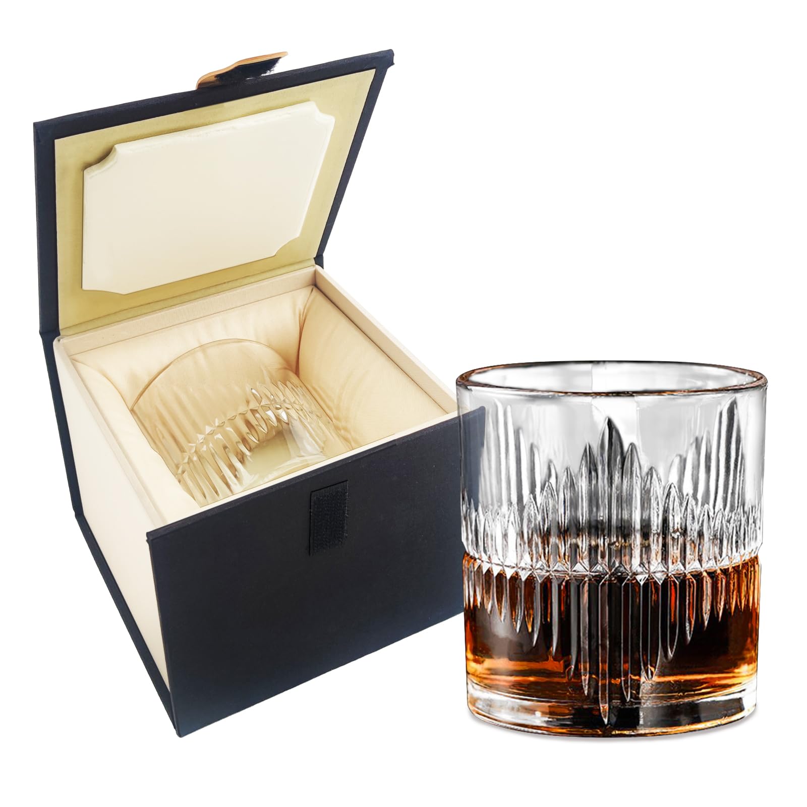 Whiskey Glass, 11-Ounce, Clear Lead-Free Old Fashioned Glass, Ideal for Whisky, Vodka, and Cocktails, Gift Box Edition, Perfect for Festivals and Birthdays