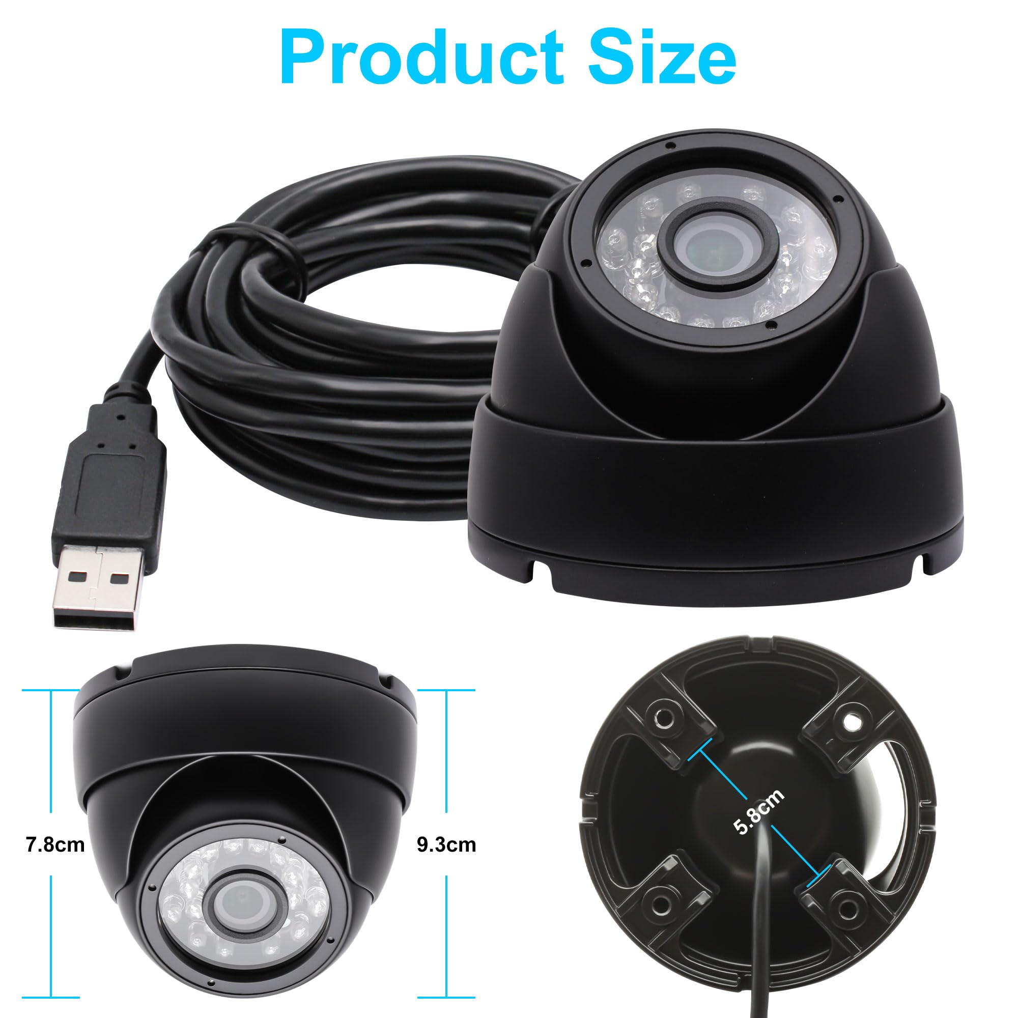 WQY 1080P Webcam, Autofokus mit Mikrofon