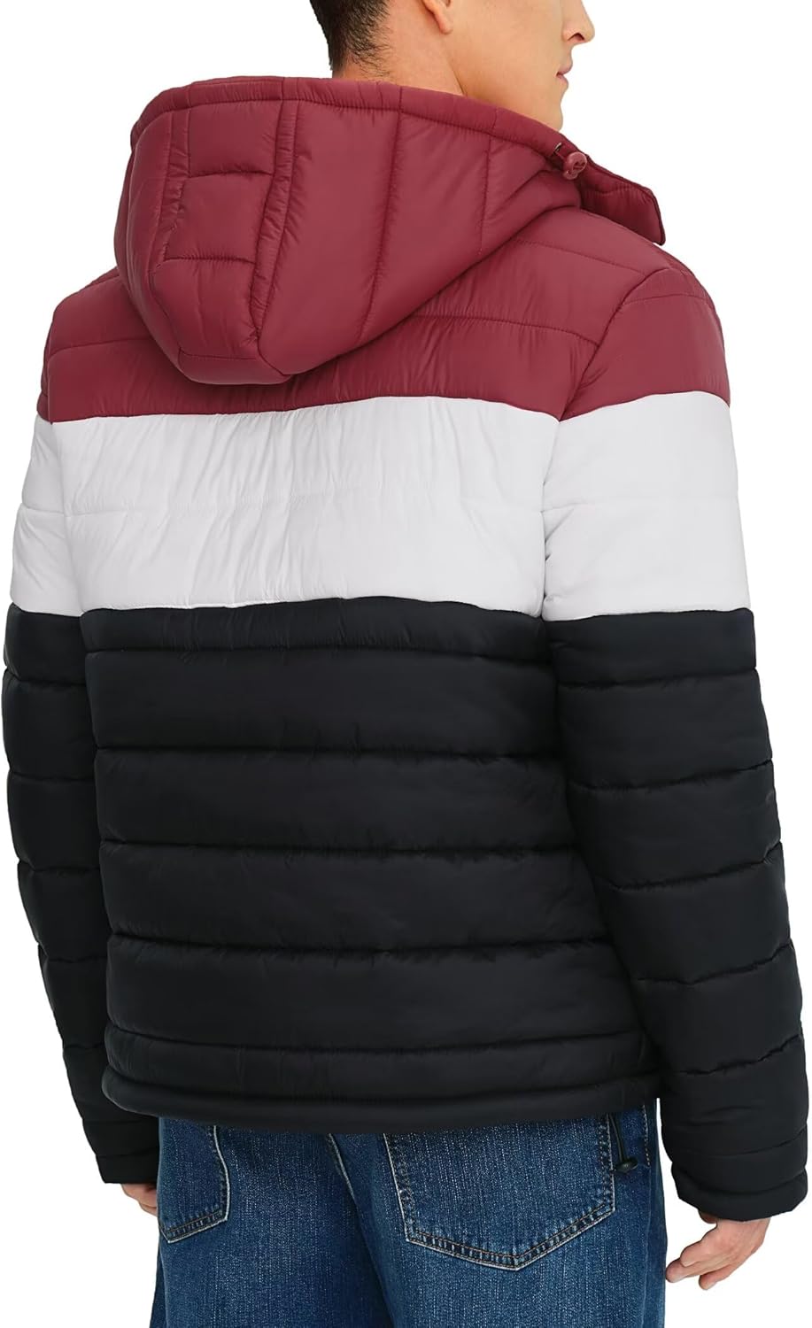 BEST SOUTH Men's Winter Puffer Jacket Hooded Puffy Fleece Warm Lightweight Coat Outerwear Cold Weather - Image 4