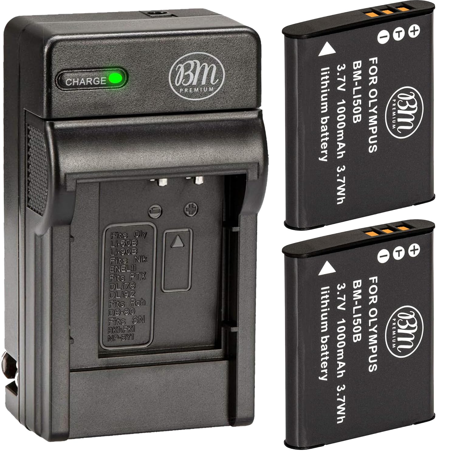 Amazon.com : BM 2 LI-50B Batteries and Battery Charger for Olympus
