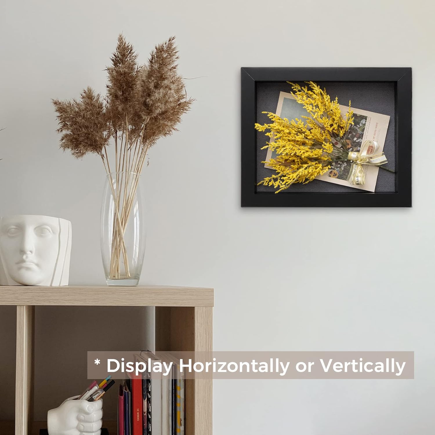 Golden State Art, 11x14 Shadow Box Frame Display Case, 2-inch Depth, Great for Collages, Collections, Mementos (Black, 2 Pack)