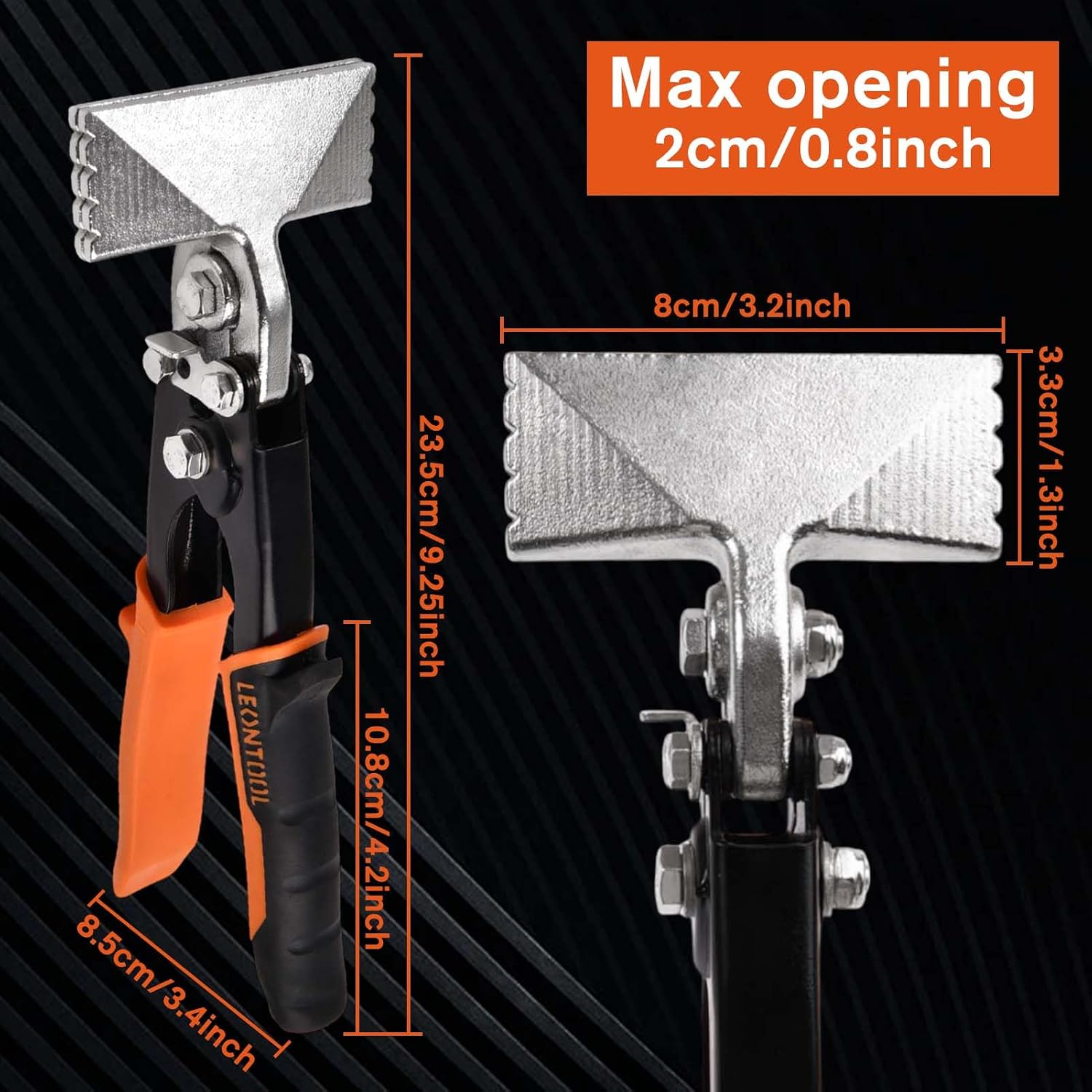 3 Inch Sheet Metal Hand Seamer Straight Jaw Sheet Metal Bender Tools with Ergonomic TPR Handle, Heavy Duty Metals Bending Pliers for Bending, Seaming and Flattening Metals Hand Tool