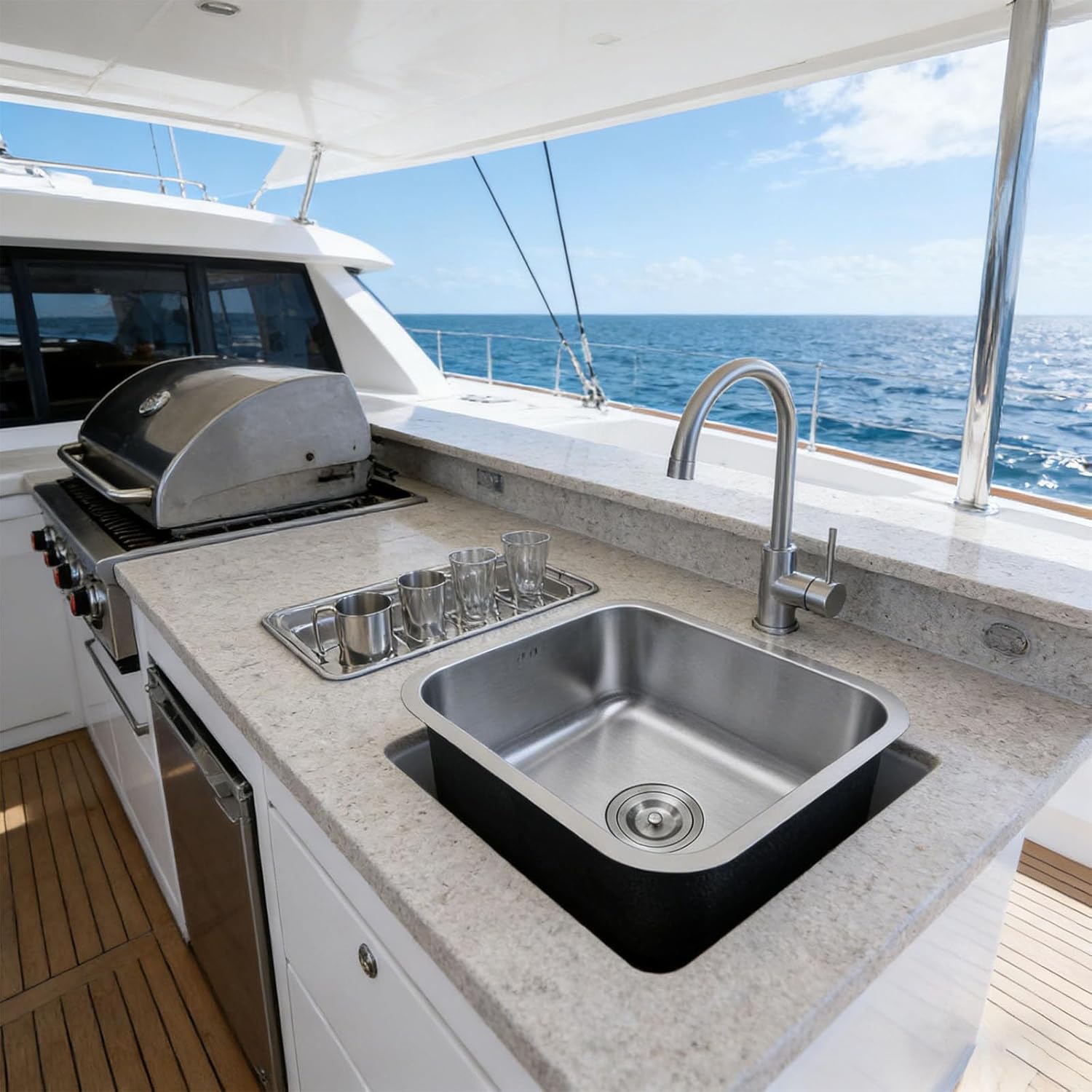 Soundproof Stainless Steel Sink for Campers with Efficient & Low Noise Drainage Soundproof Sink