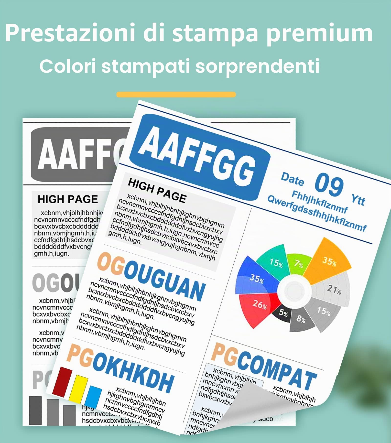 Cartuccia d'inchiostro 728 300ML compatibile con HP DesignJet T730 e T830 e testina di stampa HP 729 DesignJet (4-Pack)