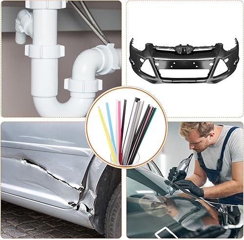 Miniatura 5 de MECCANIXITY 30 varillas de soldadura de plástico de 8 pulgadas, tiras de soldadura ABS, varillas de soldadura para soldador de plástico, parachoques