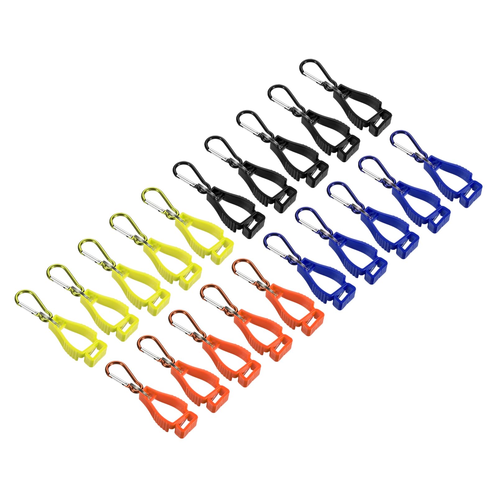 PATIKIL Glove Clips, 20 Pack Gloves Holder Clip Glove Belt Keeper Work Gloves Grabber Helmet Hanger for Construction Worker Multicolor