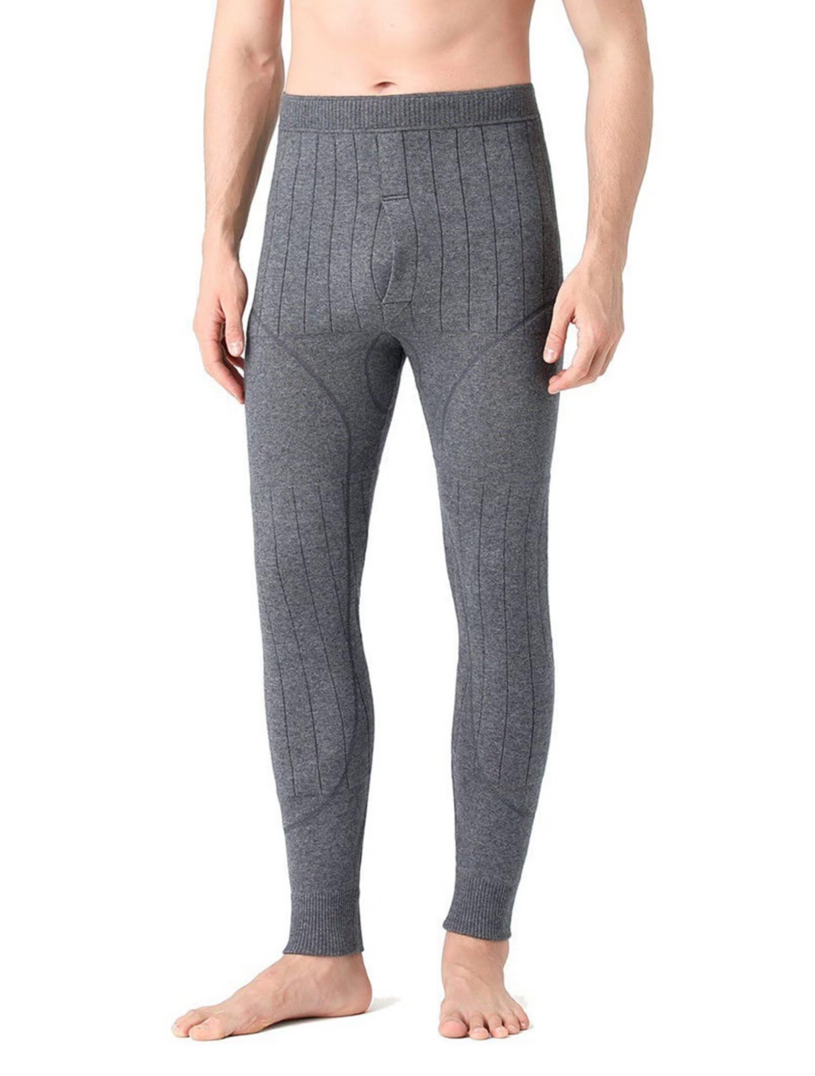 100% Kaschmir Thermo Unterwäsche Hose Herren Unterhose, Thermo Leggings Unterhose für Männer, Base Layer Hose Winter Outdoor