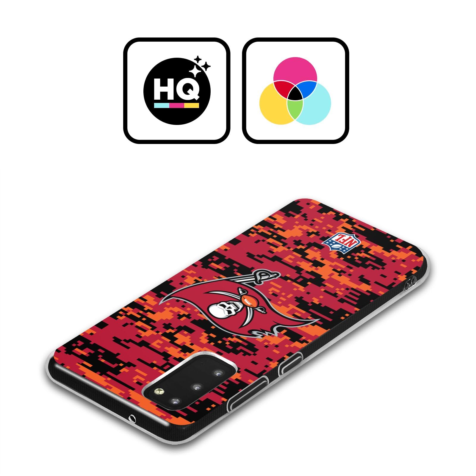 Head Case Designs Offizielle NFL Digitales Camouflage Tampa Bay Buccaneers Graphics Gel Handyhülle Hülle [Militärischer Schutzgrad] Kompatibel mit Samsung Galaxy A12 (2020)