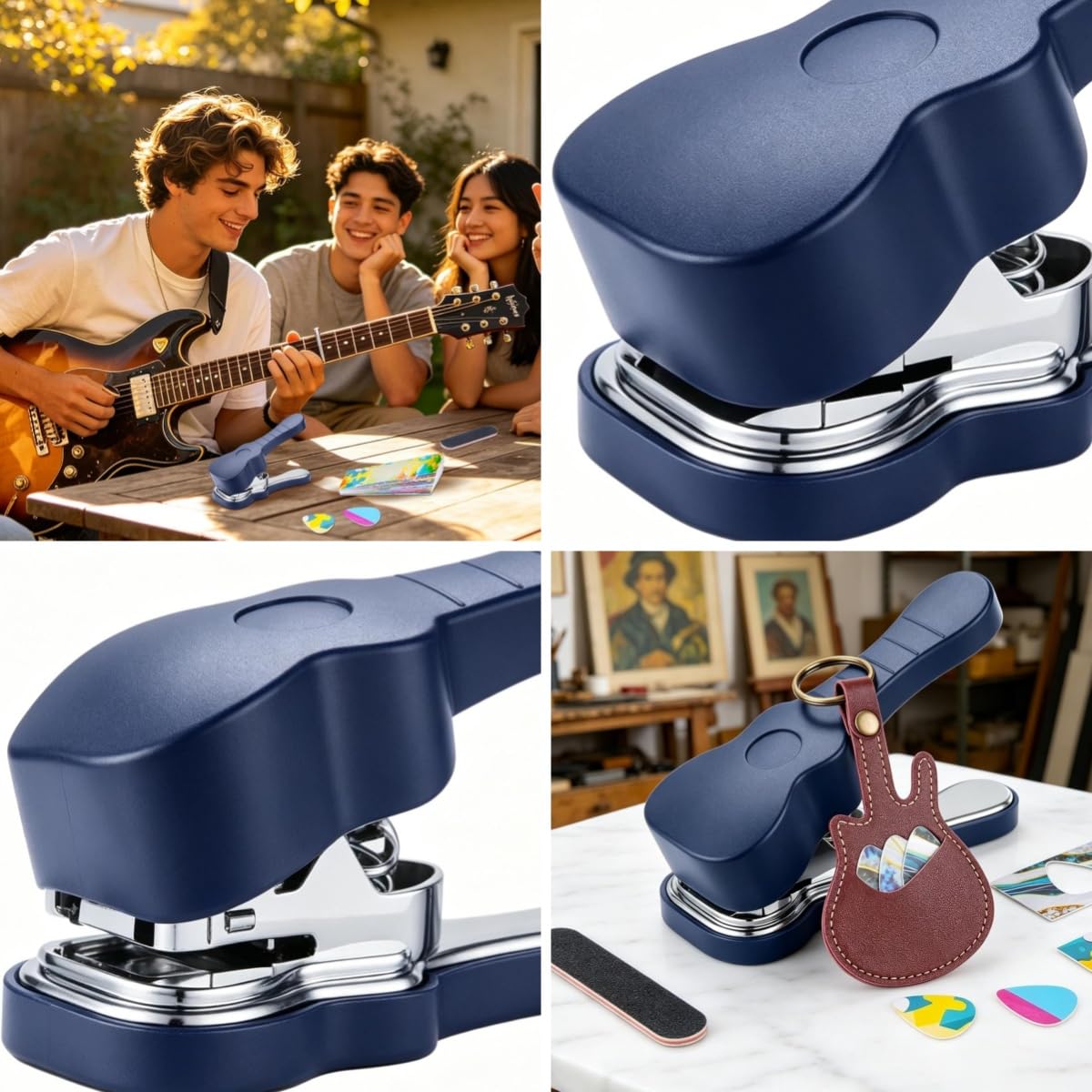 Fabricador De Púas para Guitarra | Kit De Herramientas Artísticas Coloridas Y Geniales,Punzón para Púas De Guitarra - para Músicos Jóvenes Artistas Y Regalos Creativos (3PCS)