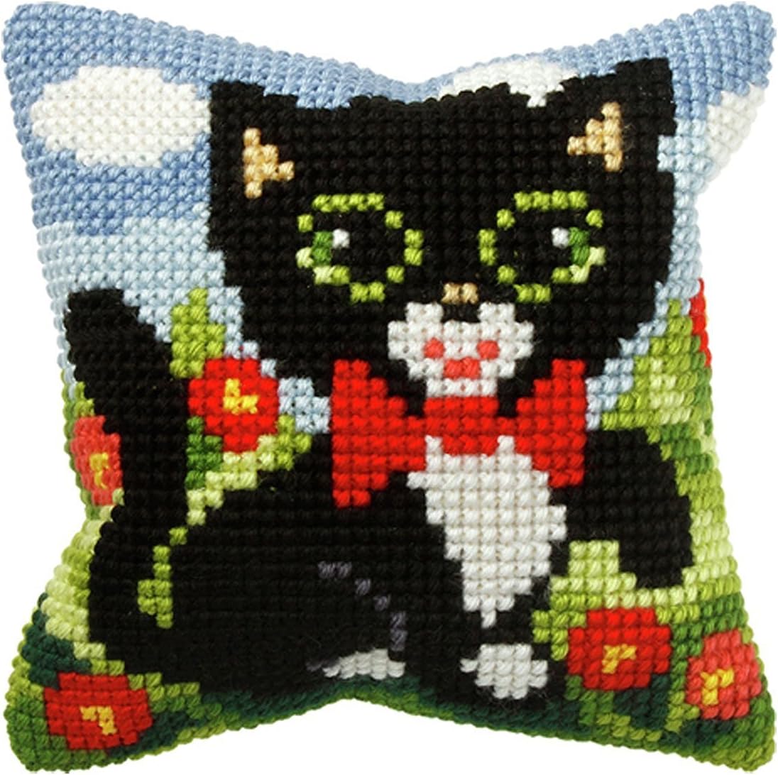 Orchidea Cross Stitch Cushion Kit: Small: Kitten