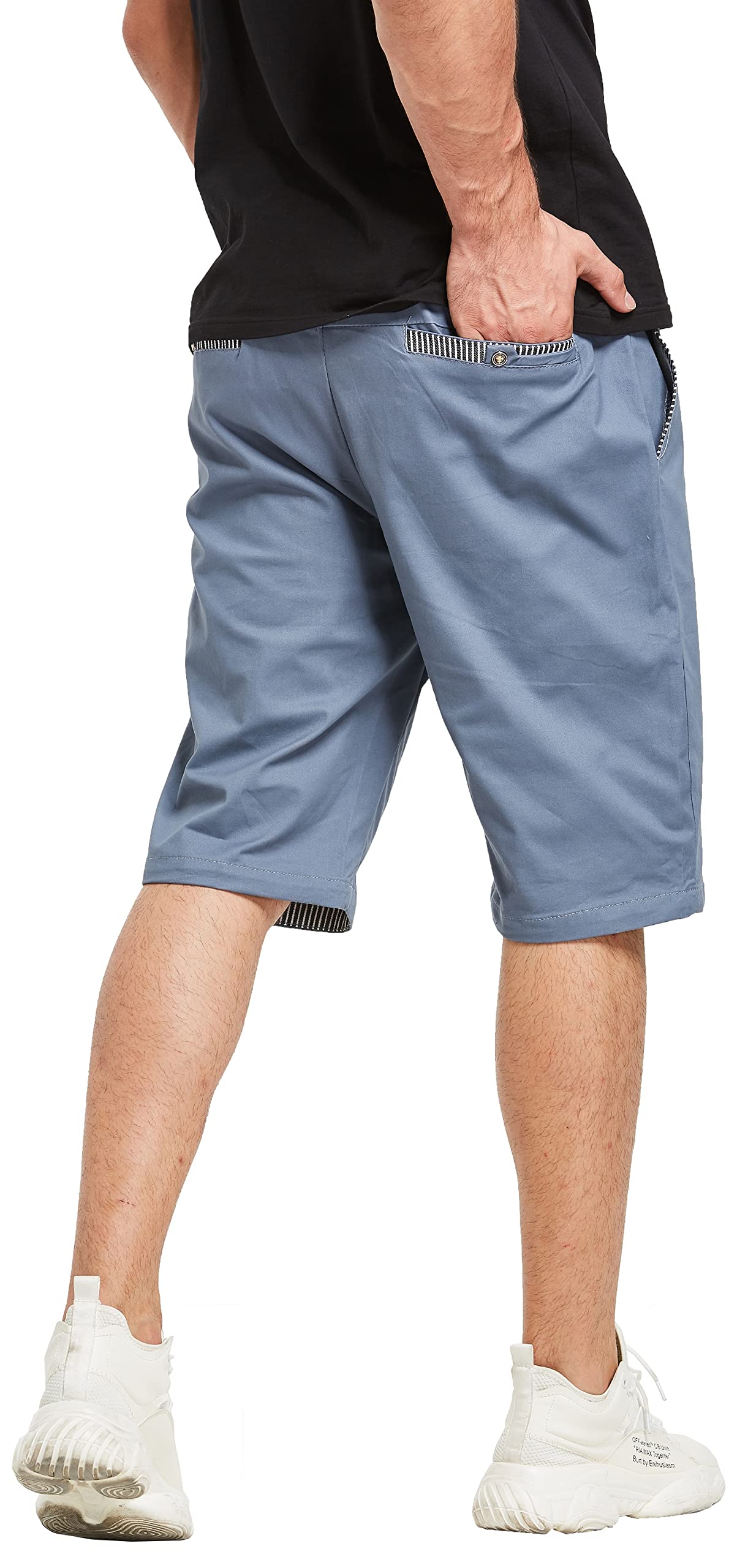 Tansozer Pantaloncini Uomo Shorts Uomo Cotone Estivi Pantaloncini con Tasche Uomo