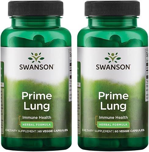 Swanson Prime Lung 60 cápsulas vegetales (paquete de 2)