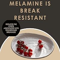 Vista 3 de Steelite Creations - Plato de melamina para servir bufé, uso pesado, irrompible, comercial, grado de restaurante, Scape Oval 15.7 x 9.5, bandeja