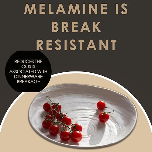 Miniatura 3 de Creations - Bandeja de melamina para bufé, Steelite de uso pesado, irrompible, comercial, grado de restaurante, Scape Oval 15.7 x 9.5, bandeja de