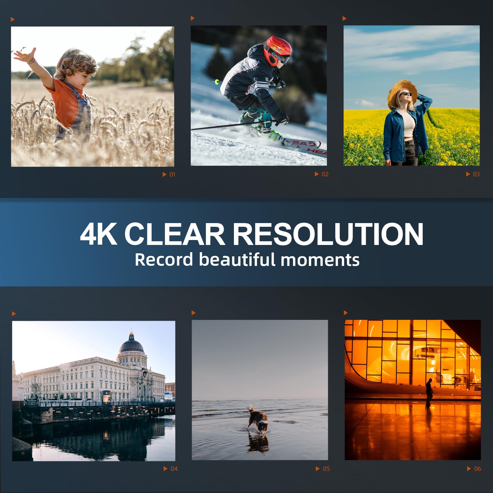 NBD Digitalkamera 4K 48 MP Autofokus Vlogging Kamera mit Digitalzoom 16x 3,0 Zoll Flip-Display Weitwinkelobjektiv Makro 32 GB Schwarz
