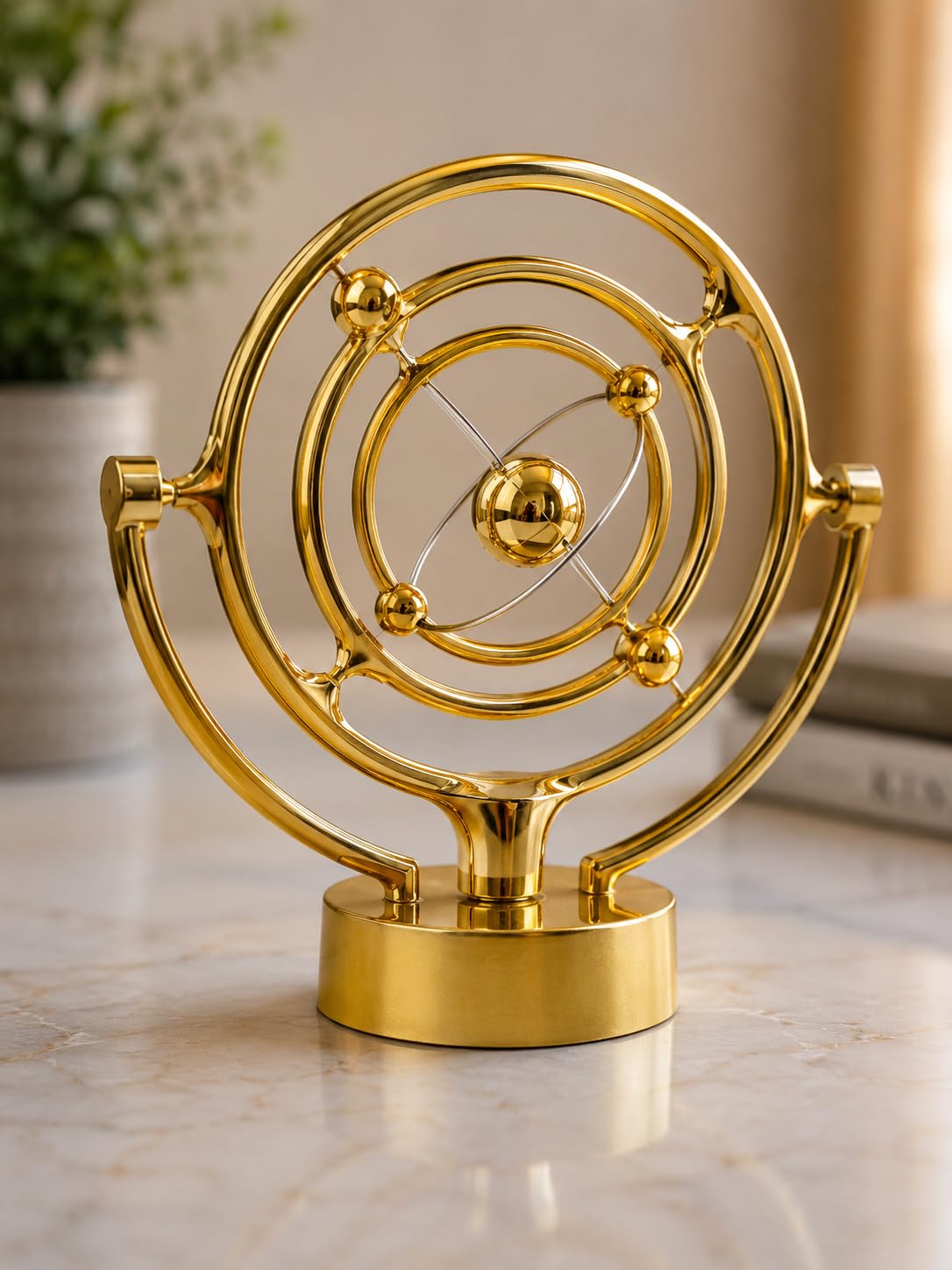 Kinetic Orbital Perpetual Motion Newton Pendulum Physical Science Desk Toy Art for Office Home Decoration Multicolor-image-43