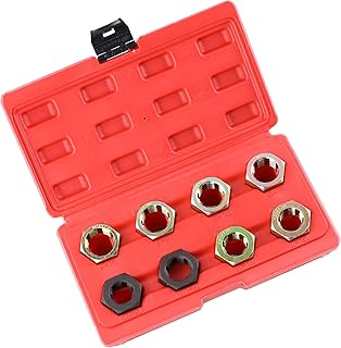 Wisepick 8Pcs Axle Spindle Rethreading Tool Set Car Metric Thread Restorer Repair Tool Kit 3/4x20 13/16x20 UNEF M20 M22 M24