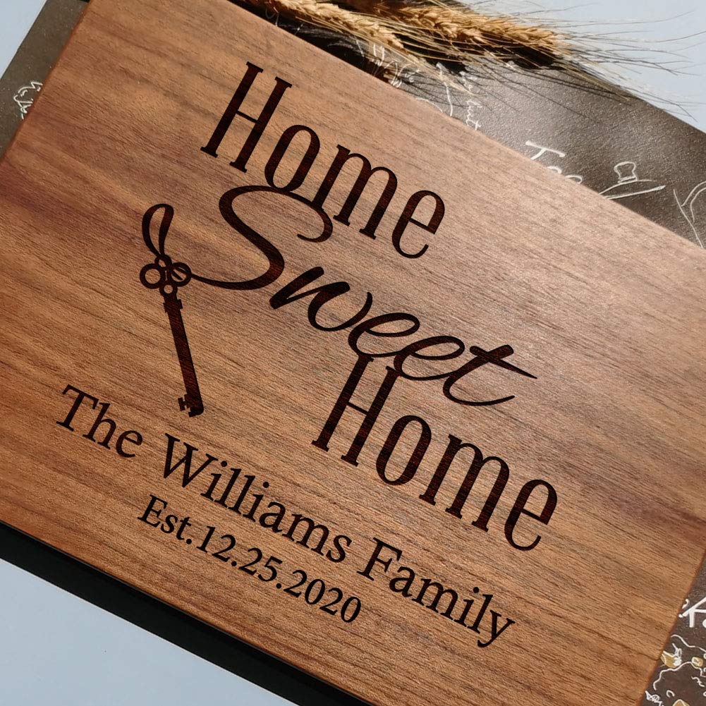 Housewarming Gifts, Personalised Cutting Board for Men, Parents, Couples, Newlyweds, New Home Decor, New Apartment, First Home - Home Sweet Home