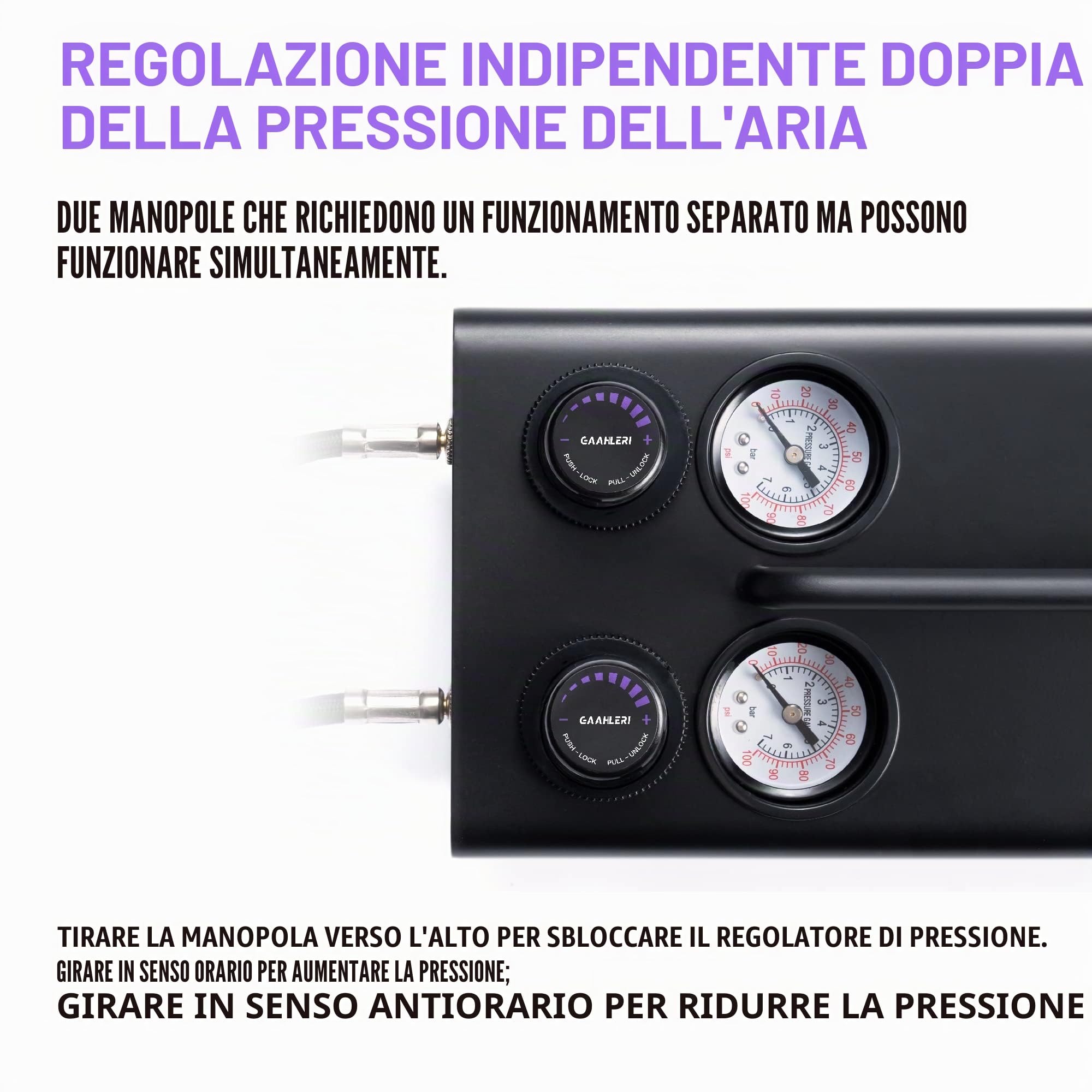 Compressore silenzioso a secco Gaahleri GT-918 NERO
