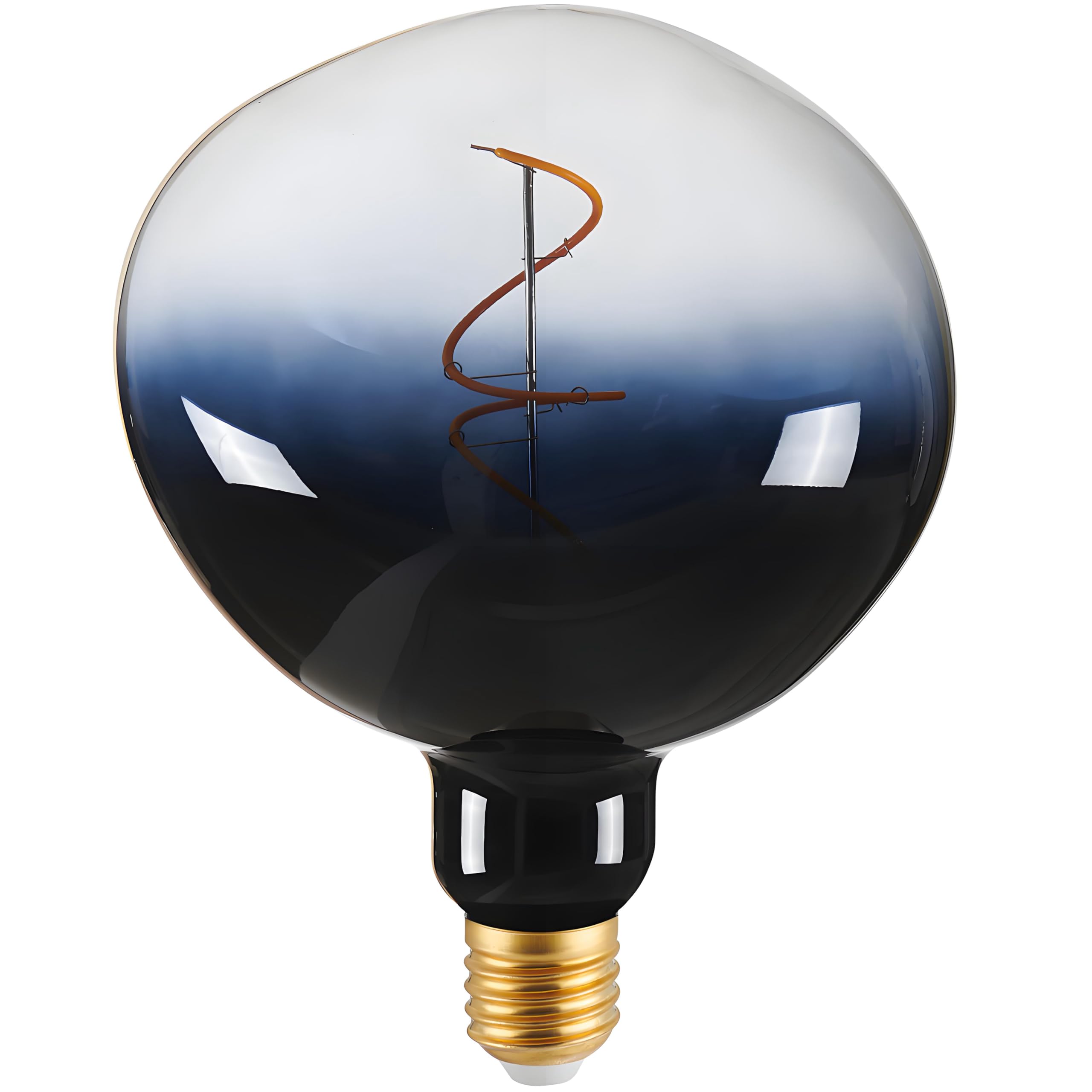 Vanpus 6W E27 LED Bulb, Blue-Black Gradient,2700K Warm White Ø15cm