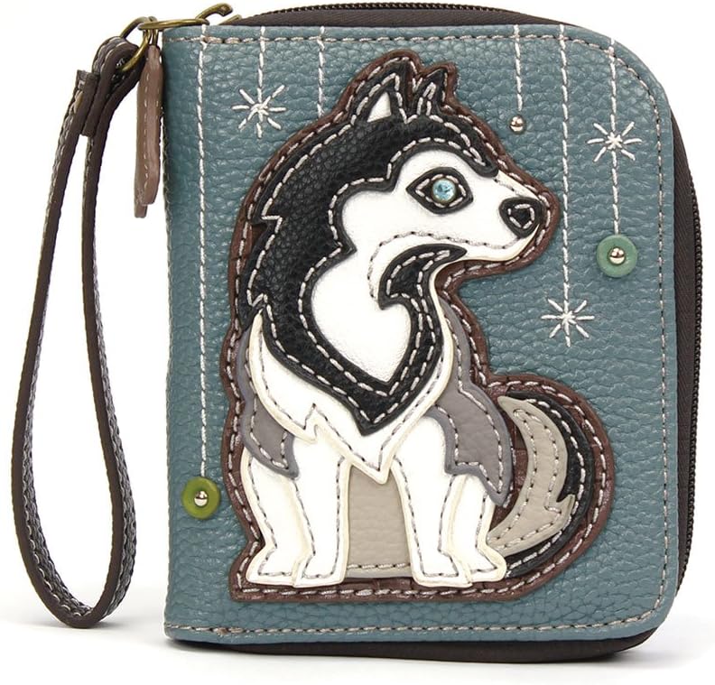 CHALA Zip Around Wallet, Wristlet, 8 Credit Card Slots, Sturdy Pu Leather