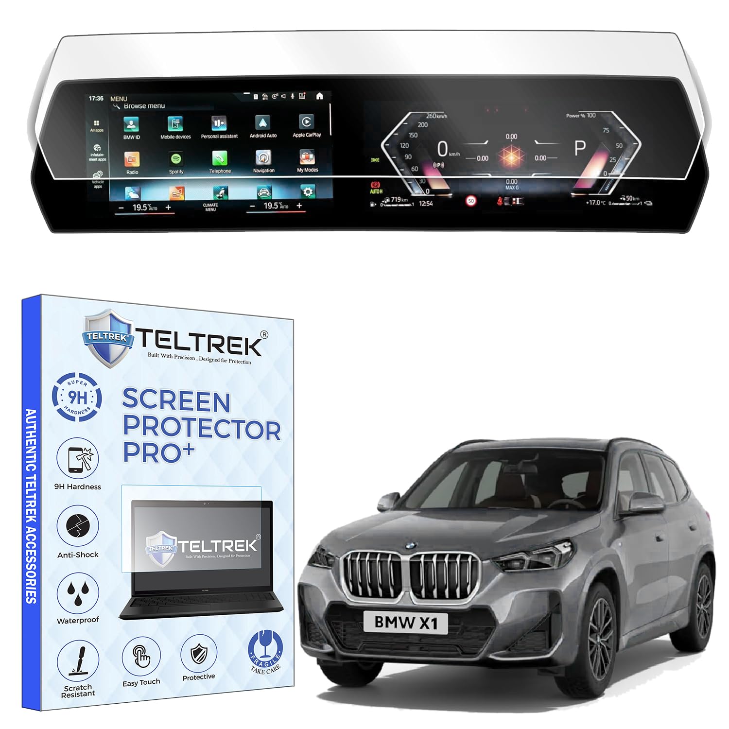Screen Guard Compatible With BMW X1 - iX1-2 Series NEW 2026-10.7-inch Infotainmnet & 10.25-inch Instrument Cluster Dual Touchscreen 9H Hardness Screen Protector Not a Tempered Glass-image-30