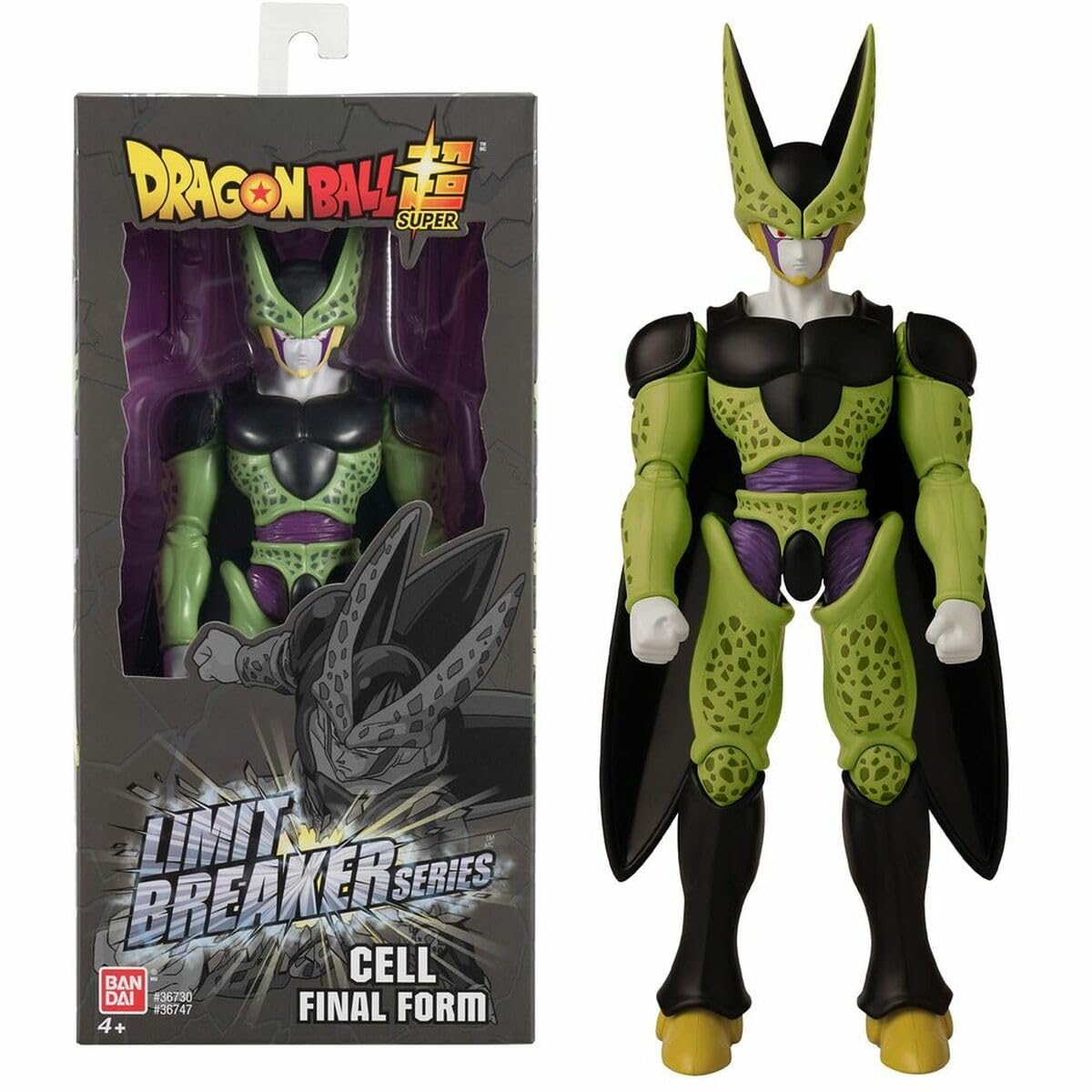 BANDAI - Dragon Ball Super Limit Breaker Series Figura de Acción Cell 30cm - 36747 Multicolor - Figuras articuladas Coleccionable, Ideal para fanaticos del Anime.