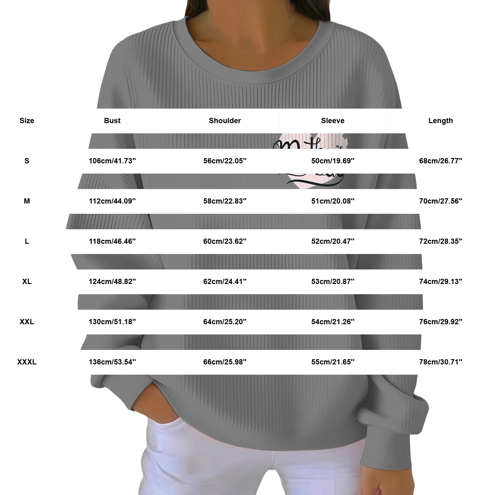 Generisch Maglia nera a maniche lunghe da donna, felpa con cappuccio e felpe da donna, maglione da donna, caldo e morbido, leggero e confortevole, maglione oversize a forma di cuore, per leggings
