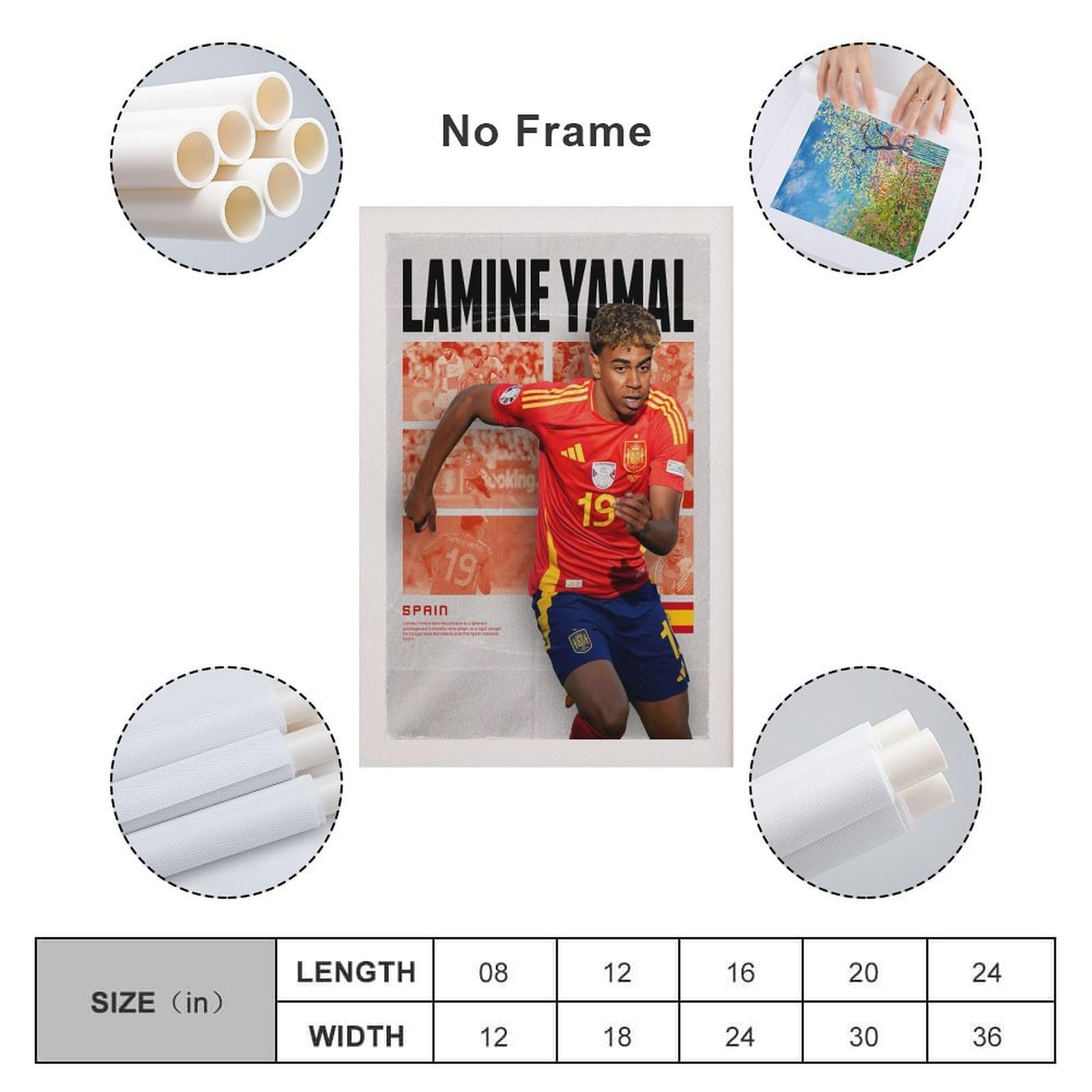 ZXHJDS Lamine Yamal Poster Imperméable - Décoration Murale