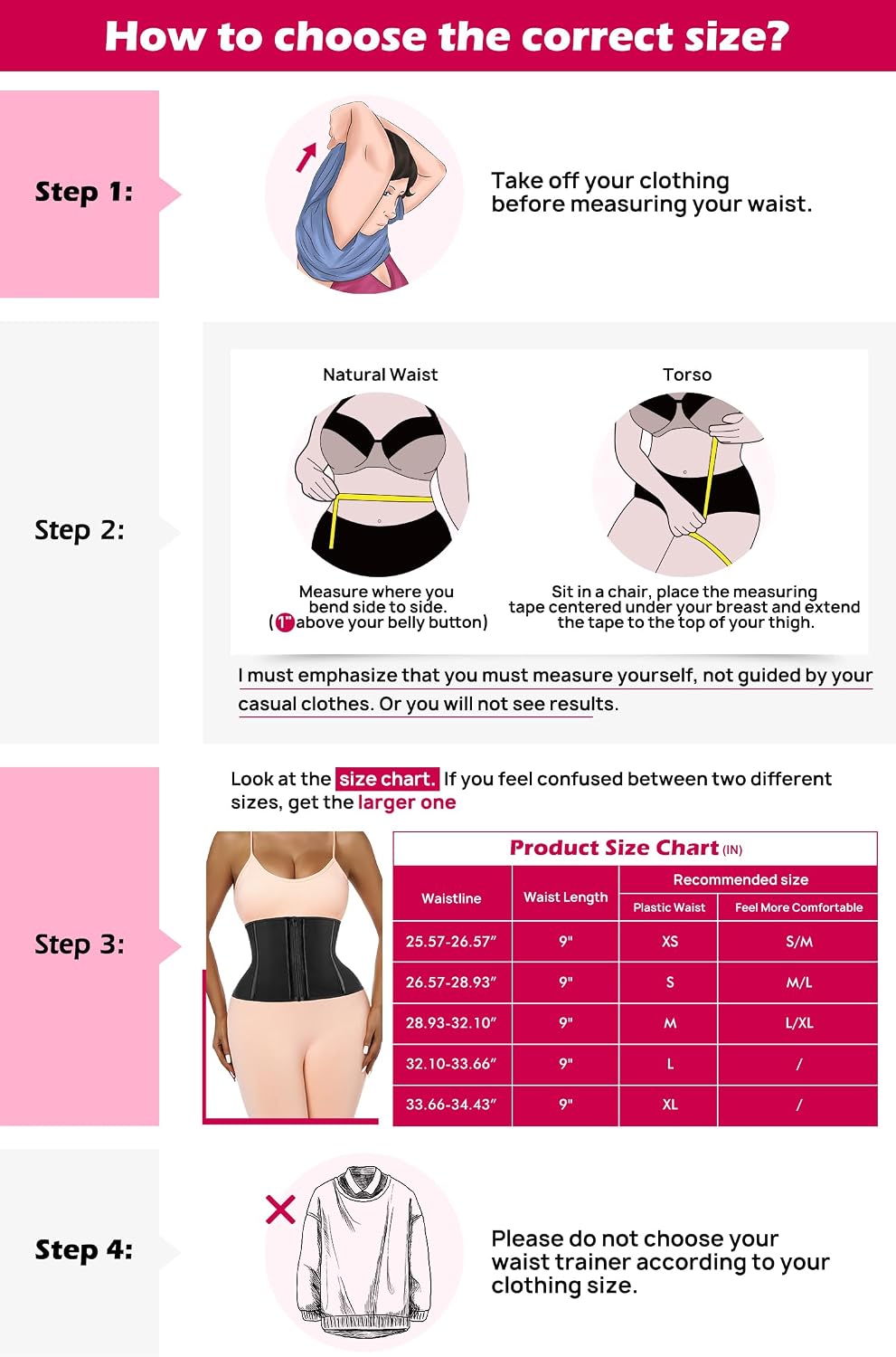 Atbuty Short Torso Waist Trainers Cincher Corset Underbust Body Shaper Latex Sport Girdle image 2