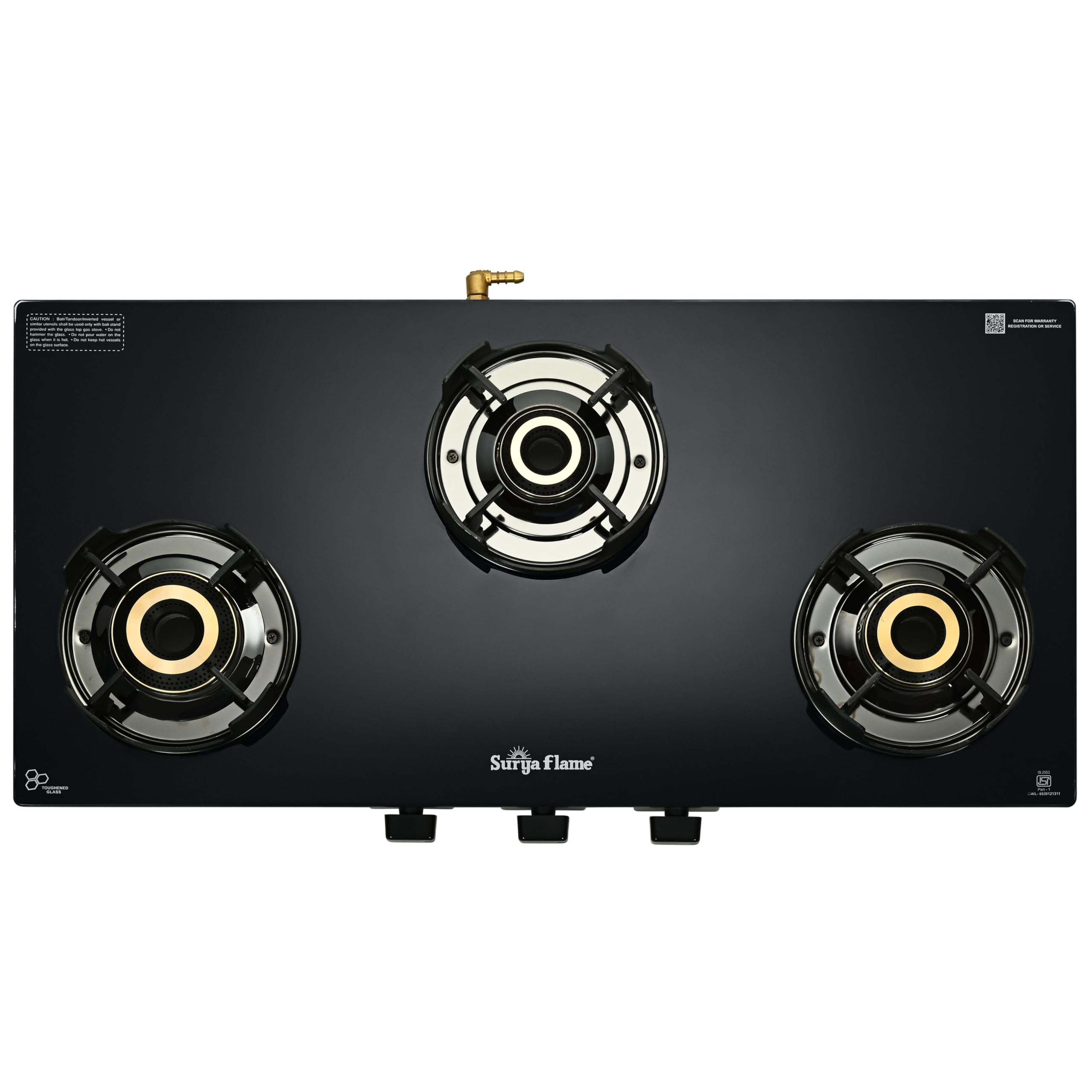 Surya Flame Neo Turbo 3 Burner Gas Stove - 5 Year Warranty -1 Surya Flame Neo Turbo 3 Burner Gas Stove - 5 Year Warranty -1