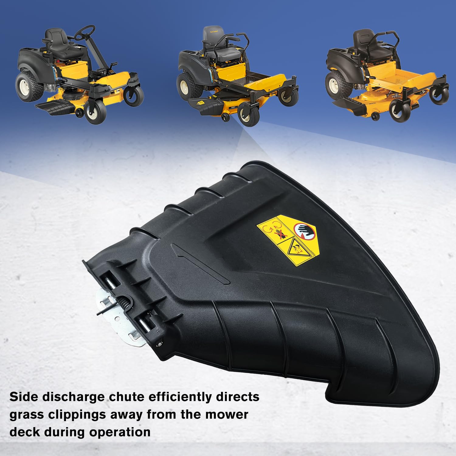 deawater Canal deflector de descarga lateral para cortacésped Cub Cadet RZT LX XT1 XT2, 42-46 pulgadas, parte 631-04354C