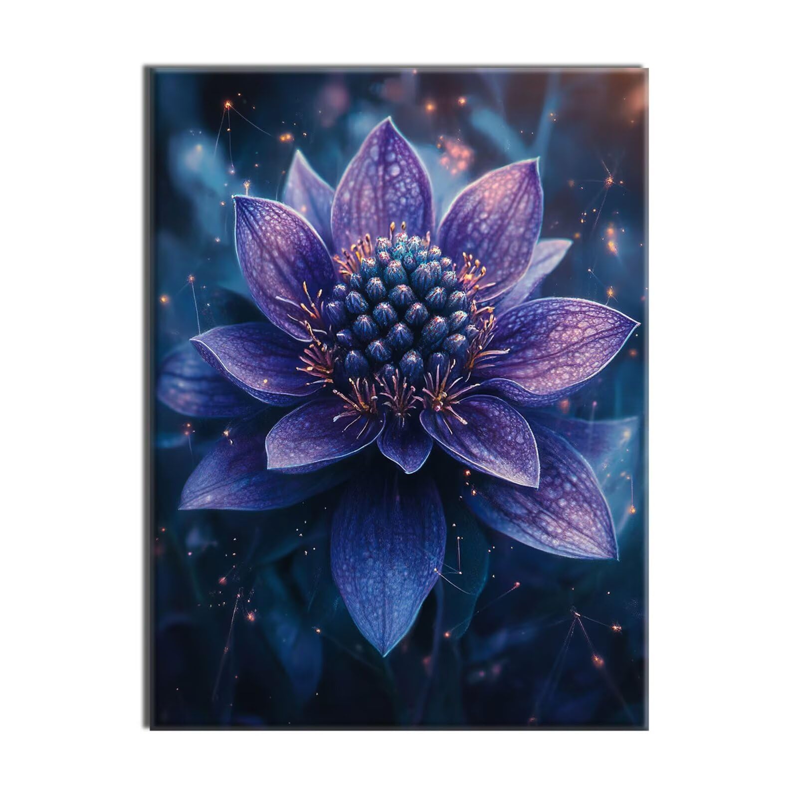 Diamond Painting Usine Lotus Mosaique Loisir Creatif Kit, Diy Diamond Point de Croix Broderie, Cristal Art Kit Peinture Diamant, Automne Halloween Decoration Murale, Cadeau de Noel 90x120cm W-l-704