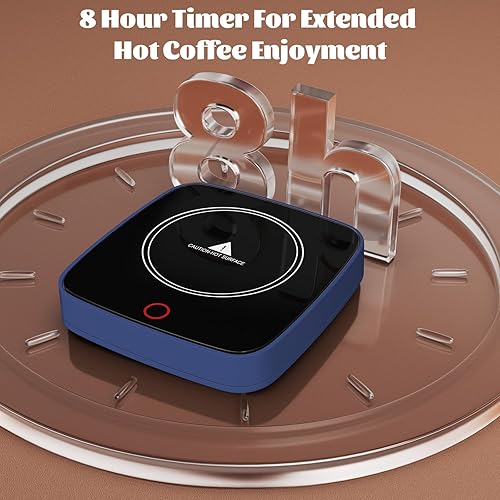 Miniatura 3 de Calentador de taza de café, calentador inteligente de tazas de café para escritorio, uso en casa y oficina con 3 ajustes de temperatura, calentador