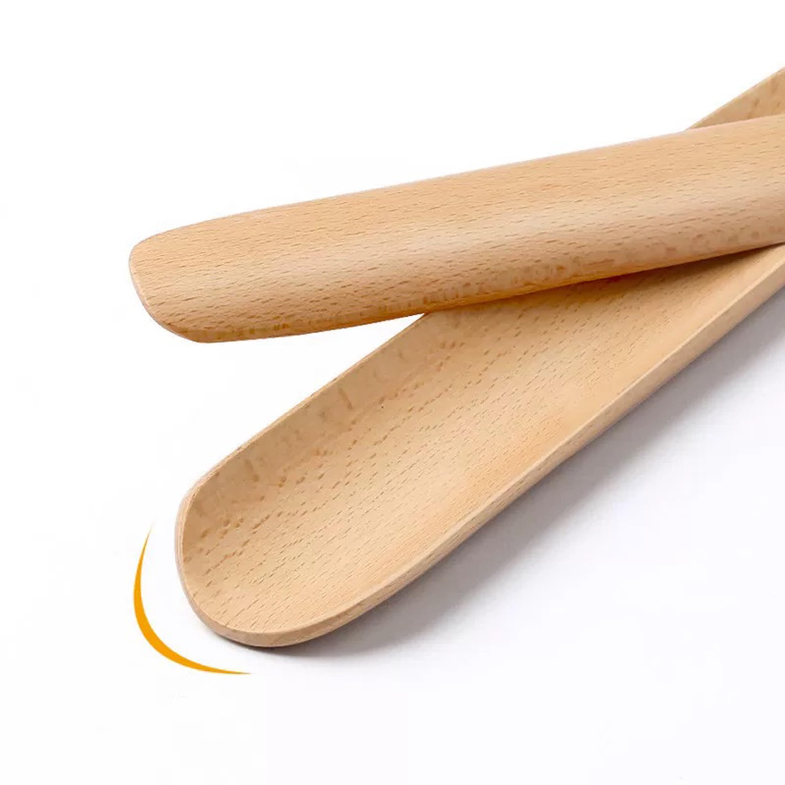Łyżka do butów z drewna, długość 72 cm, naturalny materiał drewniany, ze skórzanym paskiem, pomoc w zakładaniu butów