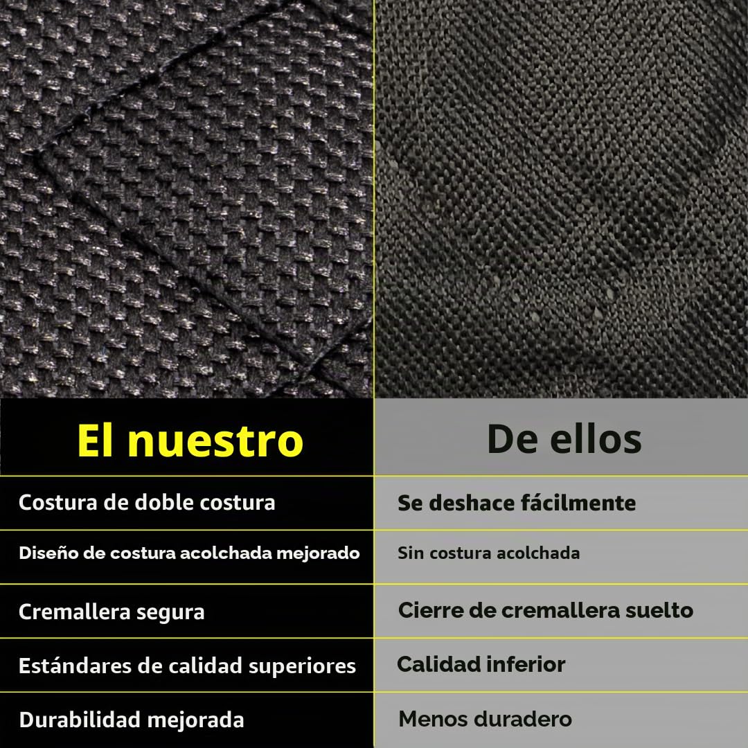Meadowlark Fundas de asiento para perro XL, diseño único y protección completa para coche, puertas, reposacabezas y asiento trasero Solapa lateral extra duradera con cremallera, funda impermeable para