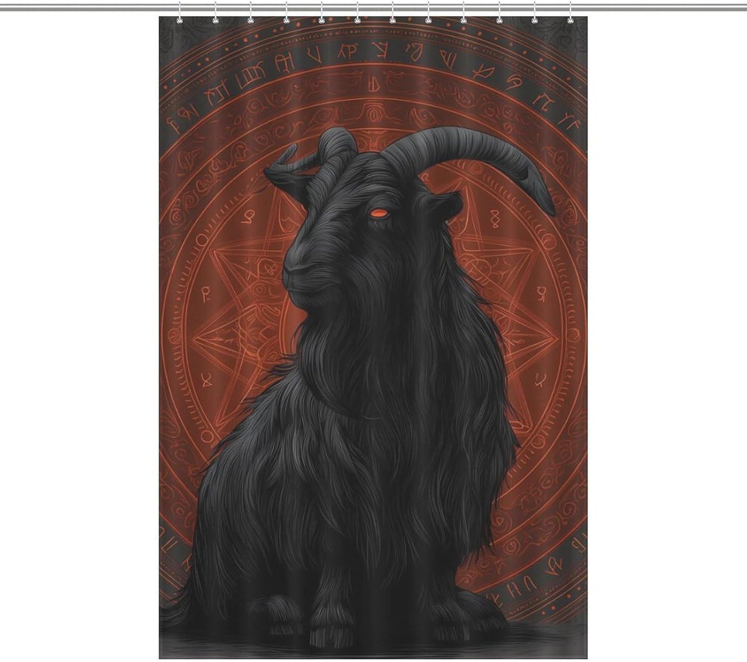Goat's Mendes Skull Goat Gothic Satan Shower Curtain 46.85x70.87Inch（119x180cm） Polyester Bath Curtain Shower Curtains Printed Decorative