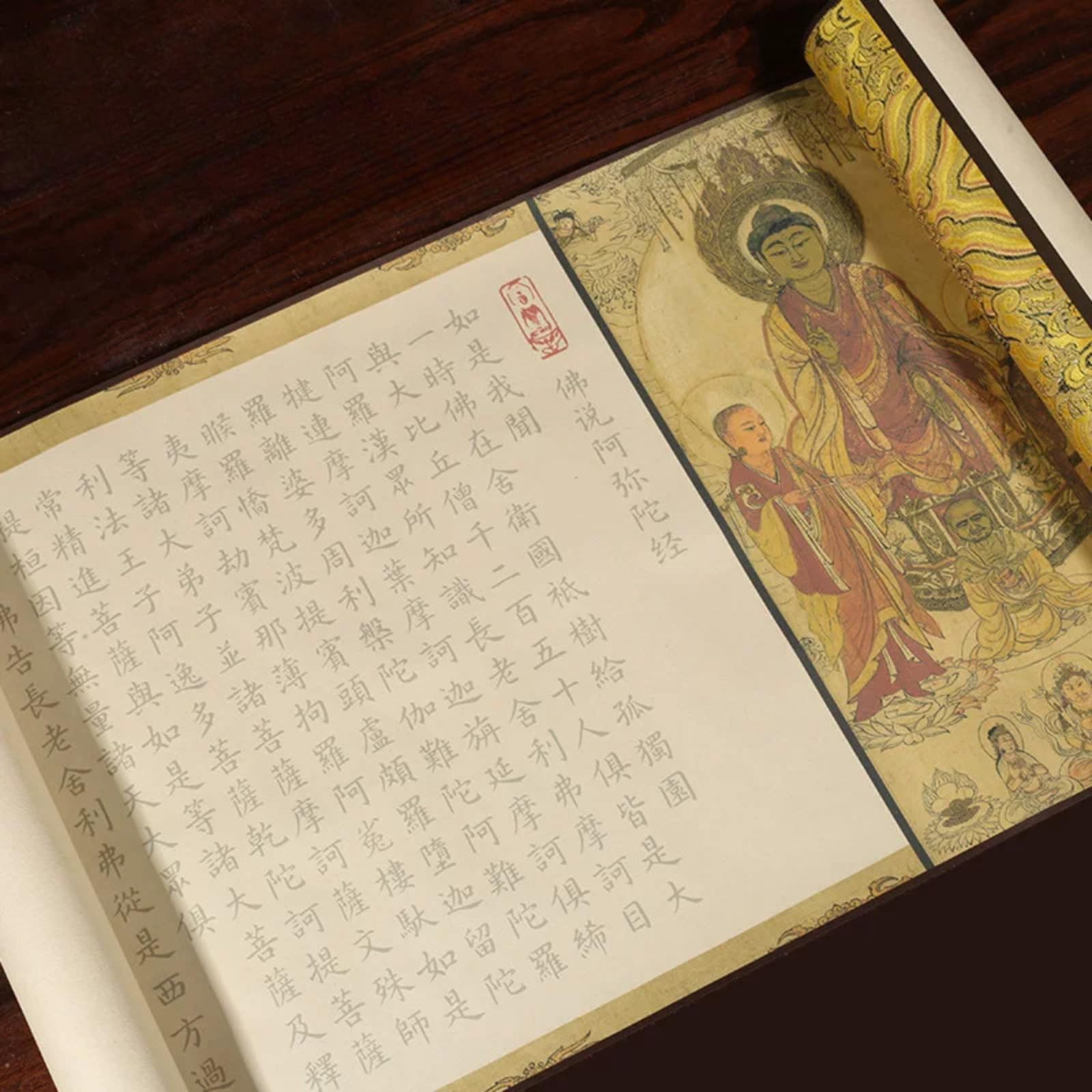LEEDJUINE Amitabha Sutra Copybook Scroll Handwritten Buddhist Scriptures Calligraphy Tracing Book
